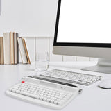 Maxbell Typewriter Keyboard 84 Keys Bluetooth5.0 Professional Compact for Tablet white
