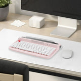 Maxbell Typewriter Keyboard 84 Keys Bluetooth5.0 Professional Compact for Tablet pink