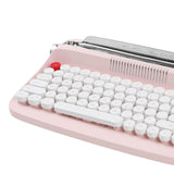 Maxbell Typewriter Keyboard 84 Keys Bluetooth5.0 Professional Compact for Tablet pink