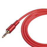 Maxbell AUX Cable 3.5mm Auxiliary Cable Audiophiles 3.5 mm Male Cable Headphone red
