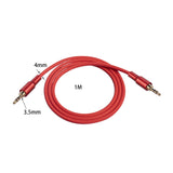 Maxbell AUX Cable 3.5mm Auxiliary Cable Audiophiles 3.5 mm Male Cable Headphone red