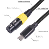 Maxbell Multipurpose XLR Female to USB Microphone Cable for Music Recording 2m