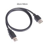 Maxbell USB 2.0 Extension Cable Double USB Port Data Transmission Line for hard disks 60cm