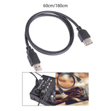 Maxbell USB 2.0 Extension Cable Double USB Port Data Transmission Line for hard disks 60cm
