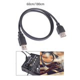 Maxbell USB 2.0 Extension Cable Double USB Port Data Transmission Line for hard disks 60cm