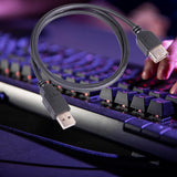Maxbell USB 2.0 Extension Cable Double USB Port Data Transmission Line for hard disks 60cm