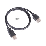 Maxbell USB 2.0 Extension Cable Double USB Port Data Transmission Line for hard disks 60cm