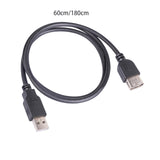 Maxbell USB 2.0 Extension Cable Double USB Port Data Transmission Line for hard disks 60cm