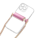 Maxbell Phone Chain Back Clip Phones Chain Lanyard Neck Strap for Daily Life Pink