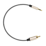 Maxbell Audio Cable 3.5mm to Male RCA Adapter Nylon Braided for Tablet Speaker 1m