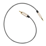 Maxbell Audio Cable 3.5mm to Male RCA Adapter Nylon Braided for Tablet Speaker 2m