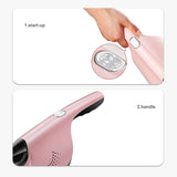 Maxbell Mattress Vacuum Cleaner Mite Removal Instrument for Cleaning Pillows Couch Pink