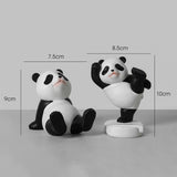 Maxbell Lovely Panda Statue Desktop Phone Holder Resin for Office Tabletop Home Sitting