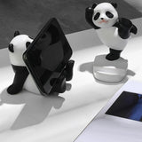 Maxbell Lovely Panda Statue Desktop Phone Holder Resin for Office Tabletop Home Sitting