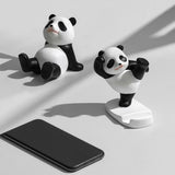 Maxbell Lovely Panda Statue Desktop Phone Holder Resin for Office Tabletop Home Sitting