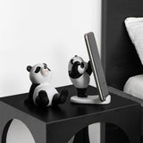 Maxbell Lovely Panda Statue Desktop Phone Holder Resin for Office Tabletop Home Sitting