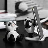 Maxbell Lovely Panda Statue Desktop Phone Holder Resin for Office Tabletop Home Sitting