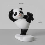 Maxbell Lovely Panda Statue Desktop Phone Holder Resin for Office Tabletop Home Standing