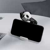 Maxbell Lovely Panda Statue Desktop Phone Holder Resin for Office Tabletop Home Standing