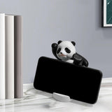 Maxbell Lovely Panda Statue Desktop Phone Holder Resin for Office Tabletop Home Standing