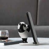 Maxbell Lovely Panda Statue Desktop Phone Holder Resin for Office Tabletop Home Standing
