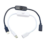 Maxbell Type C Male to Female Usb C High Speed for Desk Lamp LED Light Bar Computer Black