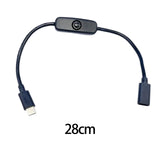 Maxbell Type C Male to Female Usb C High Speed for Desk Lamp LED Light Bar Computer Black