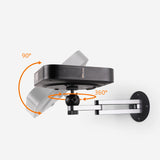 Maxbell Aluminum Alloy Wall Mount Bracket 360° Rotate Rack for Home Bedroom Office