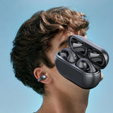 Maxbell Ear Clip Wireless Earphones Low Latency Noise Reduction for Running Sports Black