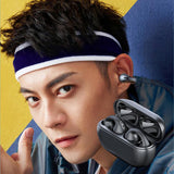 Maxbell Ear Clip Wireless Earphones Low Latency Noise Reduction for Running Sports Black