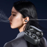 Maxbell Ear Clip Wireless Earphones Low Latency Noise Reduction for Running Sports Black
