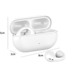Maxbell Ear Clip Wireless Earphones Low Latency Noise Reduction for Running Sports White