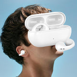 Maxbell Ear Clip Wireless Earphones Low Latency Noise Reduction for Running Sports White