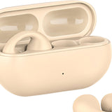 Maxbell Ear Clip Wireless Earphones Low Latency Noise Reduction for Running Sports Beige