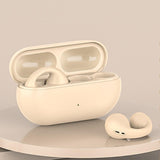 Maxbell Ear Clip Wireless Earphones Low Latency Noise Reduction for Running Sports Beige