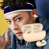 Maxbell Ear Clip Wireless Earphones Low Latency Noise Reduction for Running Sports Beige