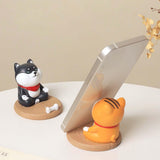Maxbell Lovely Animal Statue Desktop Phone Holder Support Bracket for Office Home Cat