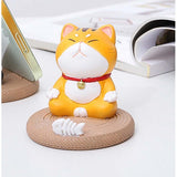 Maxbell Lovely Animal Statue Desktop Phone Holder Support Bracket for Office Home Cat