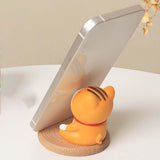 Maxbell Lovely Animal Statue Desktop Phone Holder Support Bracket for Office Home Cat