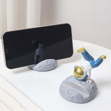 Maxbell Creative Spaceman Desktop Phone Holder Support Bracket Resin for Office Style B