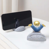 Maxbell Creative Spaceman Desktop Phone Holder Support Bracket Resin for Office Style C