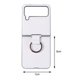 Maxbell Phone Case Protective Case Protection for Z Flip4 5G Folding Phone Accessory White Plain Pattern