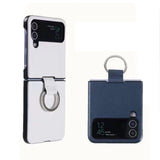 Maxbell Phone Case Protective Case Protection for Z Flip4 5G Folding Phone Accessory White Plain Pattern