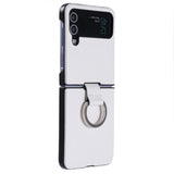 Maxbell Phone Case Protective Case Protection for Z Flip4 5G Folding Phone Accessory White Plain Pattern