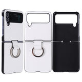 Maxbell Phone Case Protective Case Protection for Z Flip4 5G Folding Phone Accessory White Plain Pattern