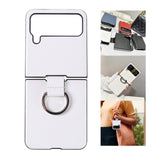 Maxbell Phone Case Protective Case Protection for Z Flip4 5G Folding Phone Accessory White Plain Pattern