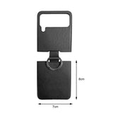 Maxbell Phone Case Protective Case Protection for Z Flip4 5G Folding Phone Accessory Black Plain Pattern