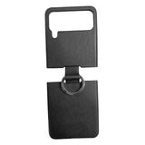 Maxbell Phone Case Protective Case Protection for Z Flip4 5G Folding Phone Accessory Black Plain Pattern
