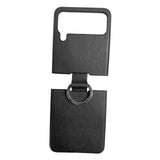 Maxbell Phone Case Protective Case Protection for Z Flip4 5G Folding Phone Accessory Black Plain Pattern
