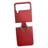Maxbell Phone Case Protective Case Protection for Z Flip4 5G Folding Phone Accessory Red Plain Pattern
